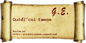 Gulácsi Emese névjegykártya